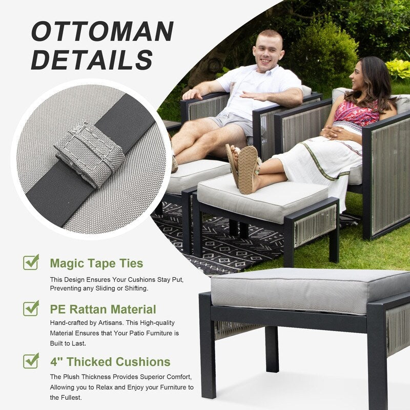 FINCATI 10 PCS Outdoor Patio Sectional Furniture Modern Luxury Wicker Sofa Sets with