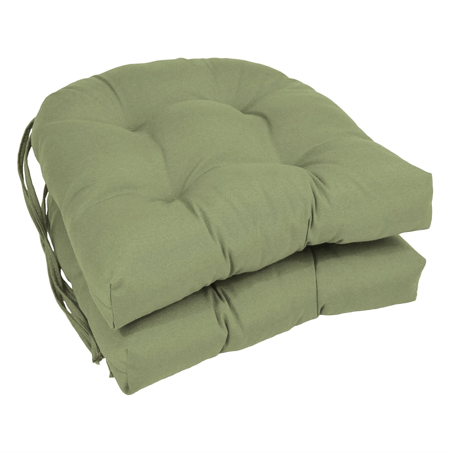 16-inch U-Shaped Indoor Twill Chair Cushions (Set of 2, 4, or 6) - 16 x 16