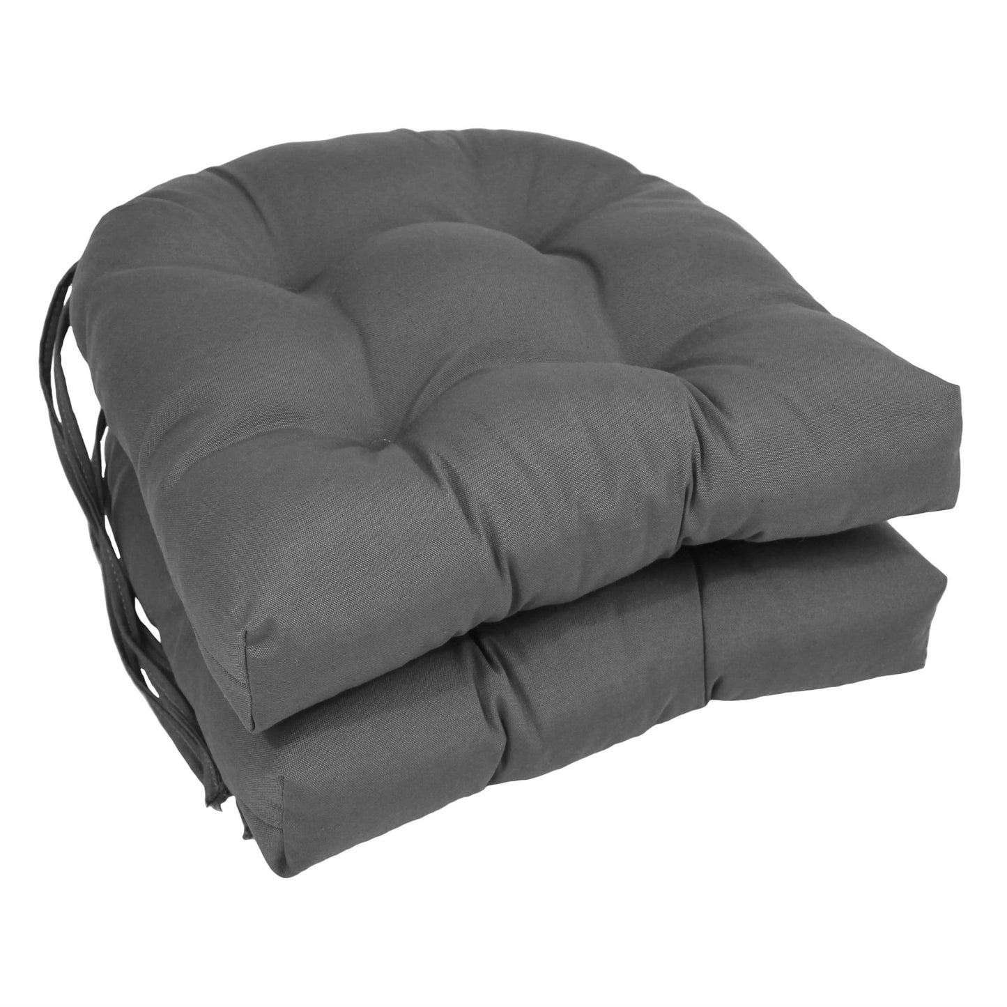 16-inch U-Shaped Indoor Twill Chair Cushions (Set of 2, 4, or 6) - 16 x 16