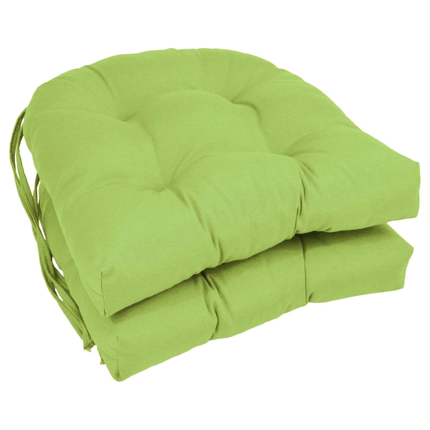 16-inch U-Shaped Indoor Twill Chair Cushions (Set of 2, 4, or 6) - 16 x 16