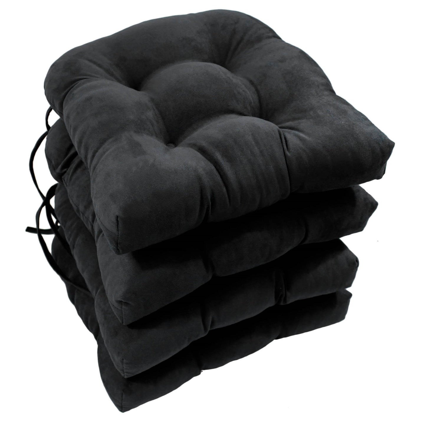 16-inch U-shaped Indoor Microsuede Chair Cushions (Set of 2, 4, or 6)
