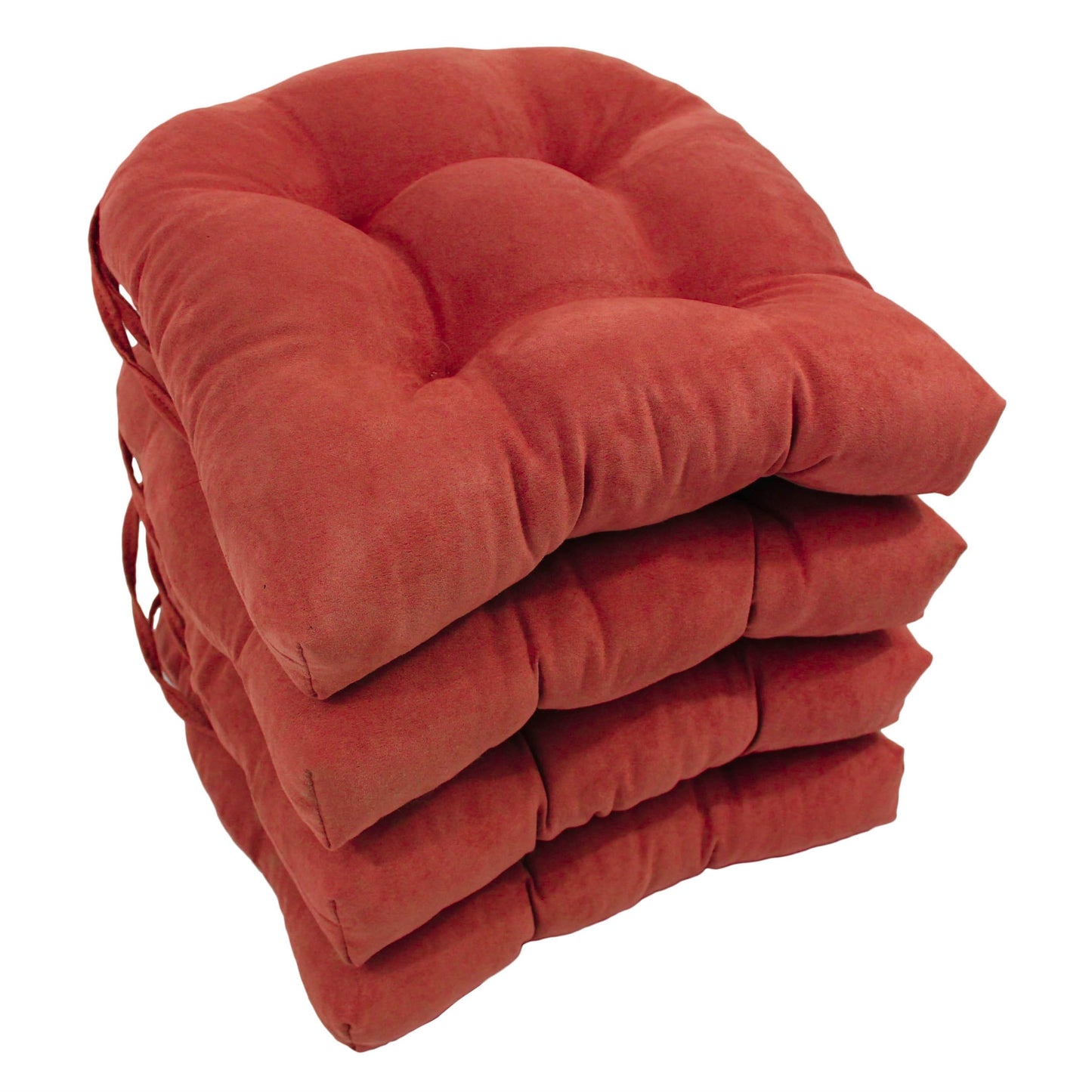 16-inch U-shaped Indoor Microsuede Chair Cushions (Set of 2, 4, or 6)