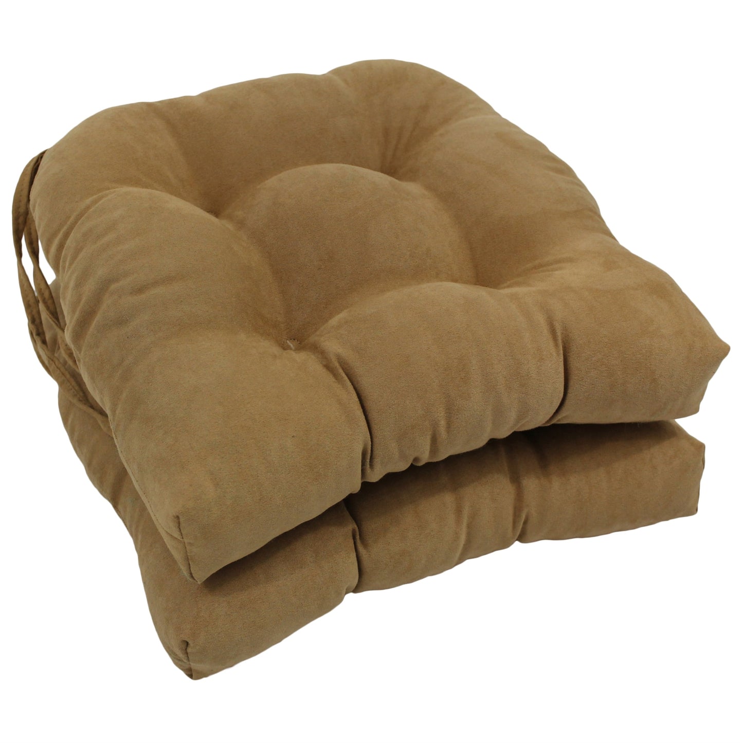 16-inch U-shaped Indoor Microsuede Chair Cushions (Set of 2, 4, or 6)