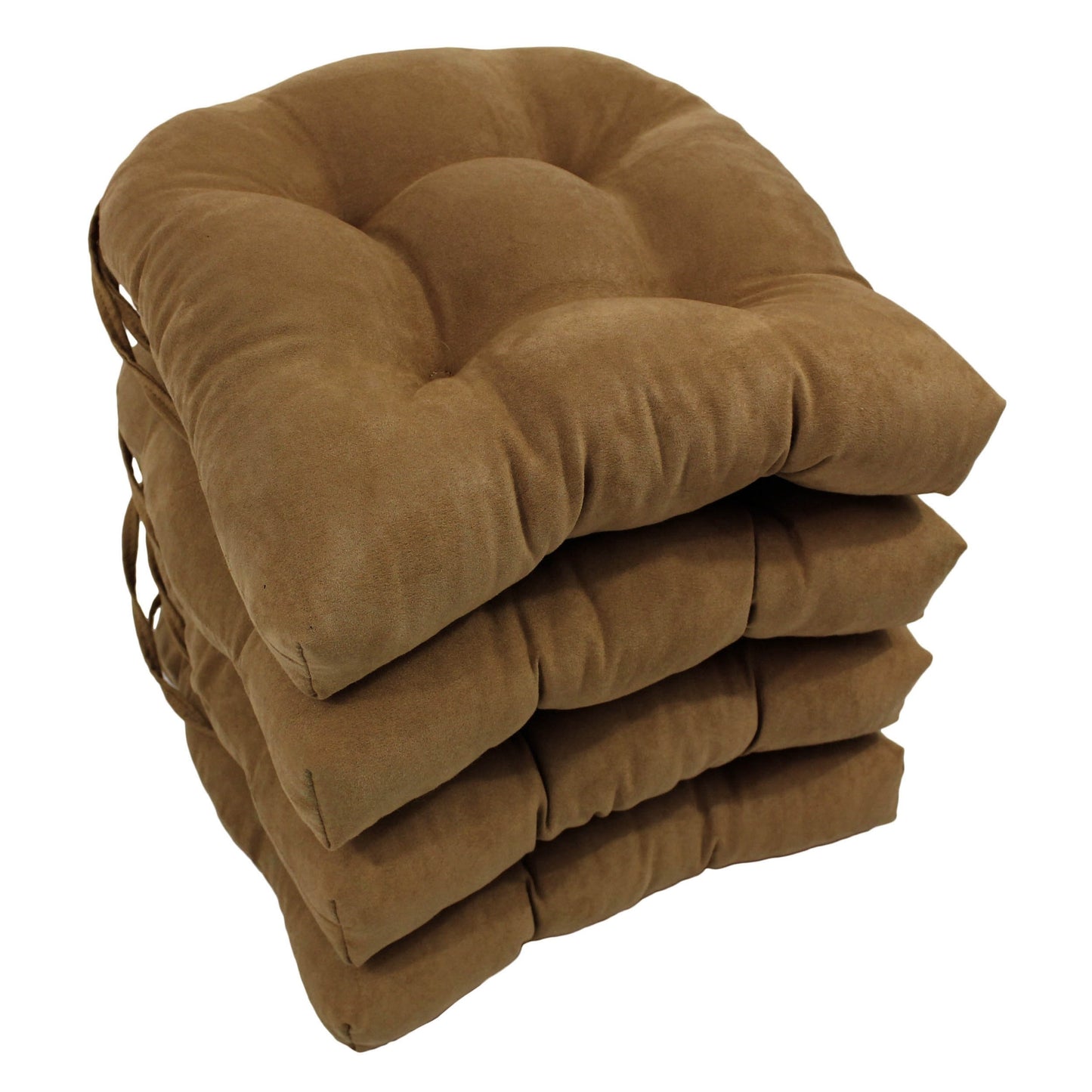 16-inch U-shaped Indoor Microsuede Chair Cushions (Set of 2, 4, or 6)