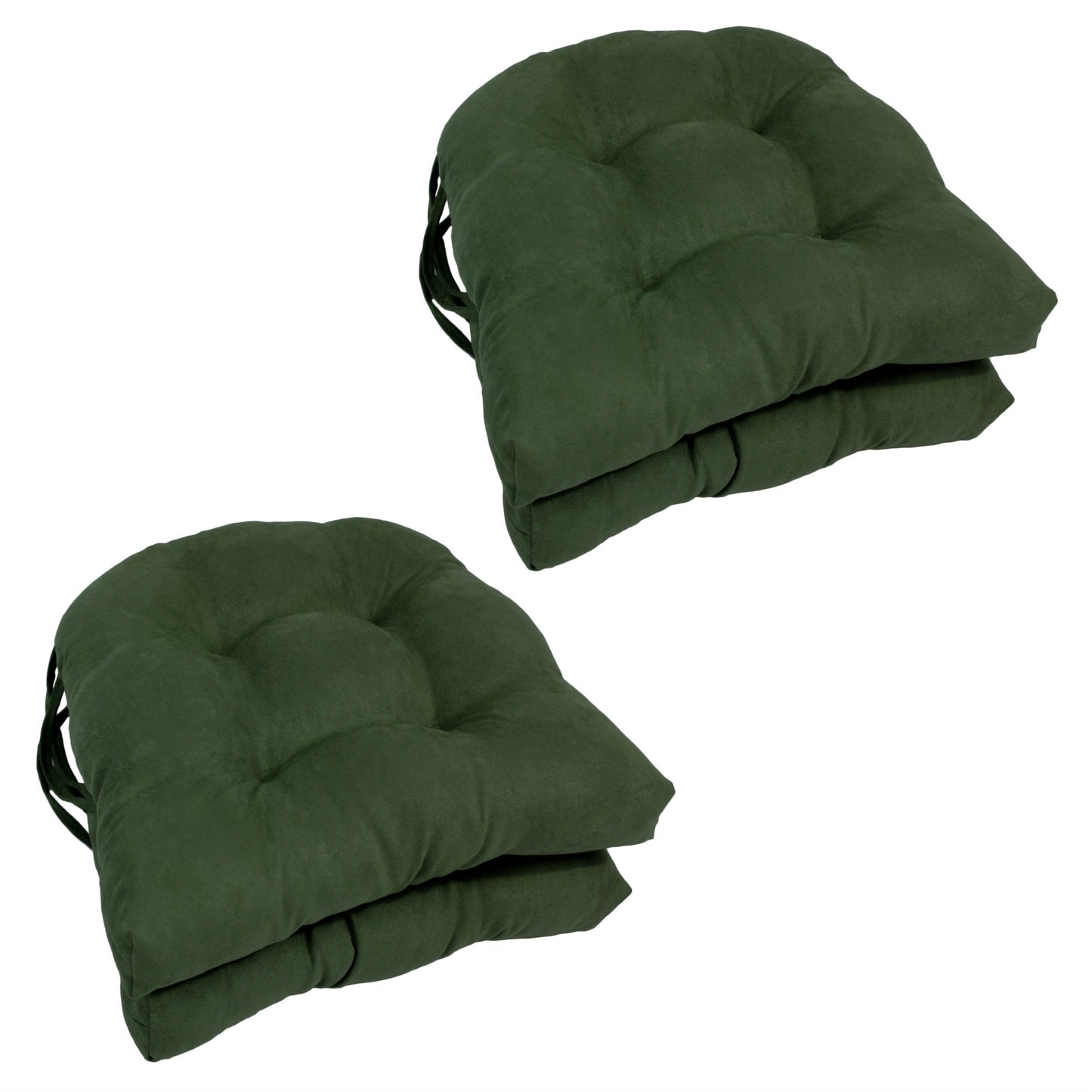 16-inch U-shaped Indoor Microsuede Chair Cushions (Set of 2, 4, or 6)