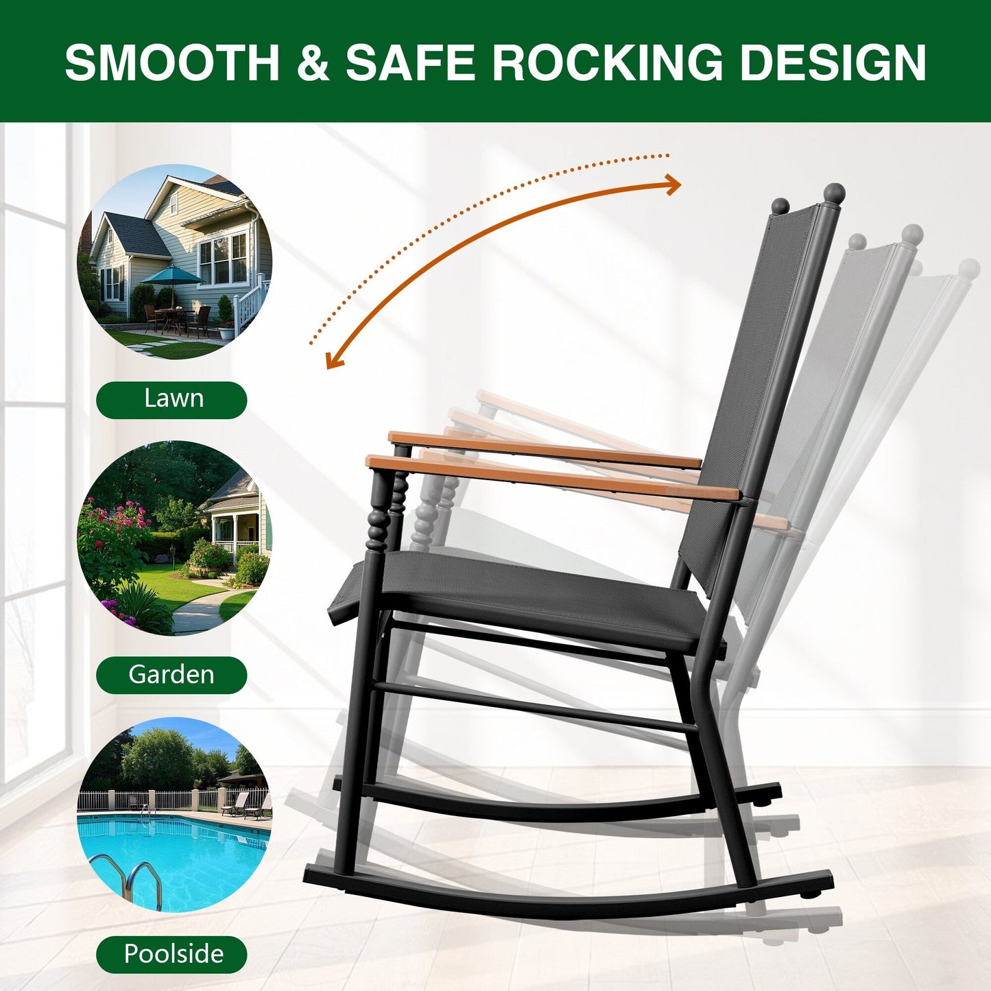 2 - Person Outdoor Patio Rocking Chairs