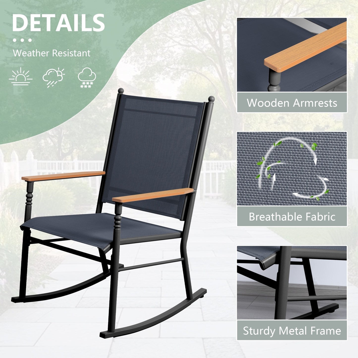 2 - Person Outdoor Patio Rocking Chairs