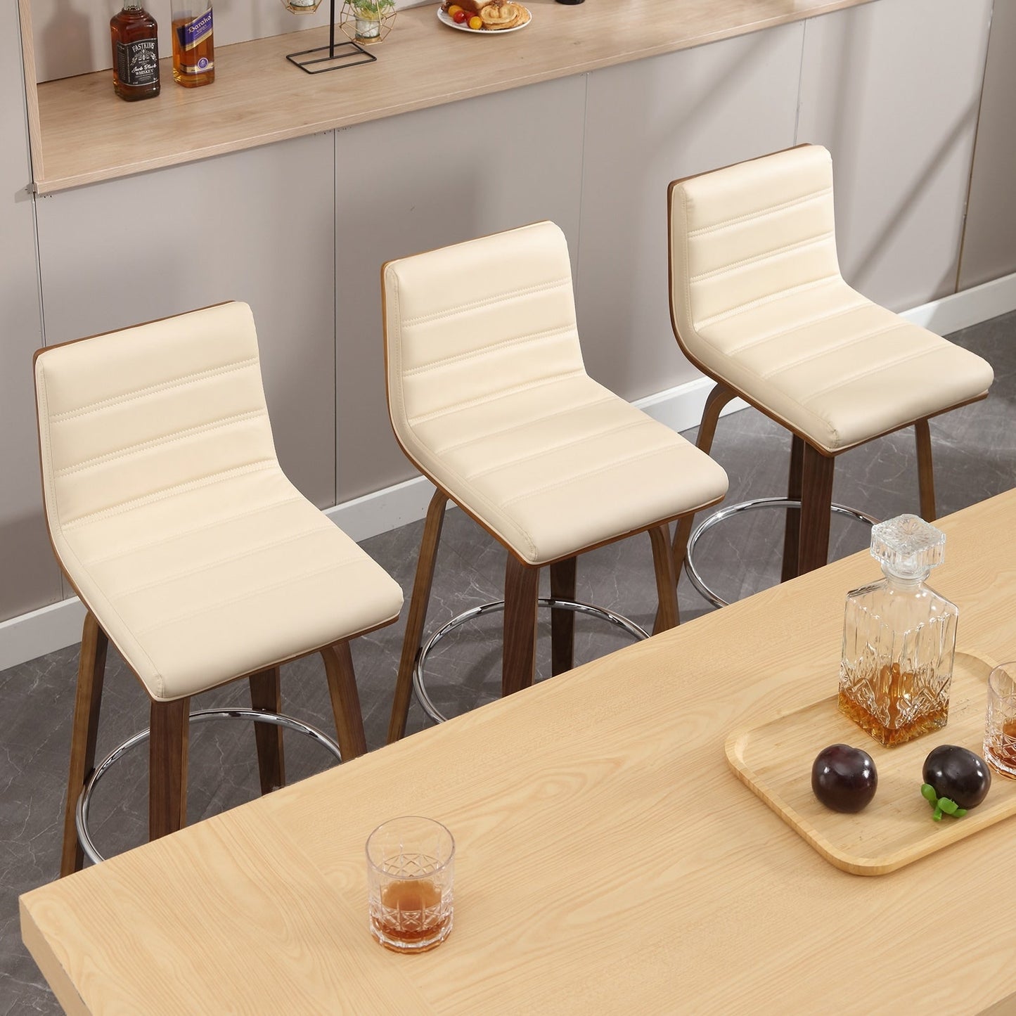 26/29 Faux Leather Swivel Bar/Counter Stools, Set of 2/3