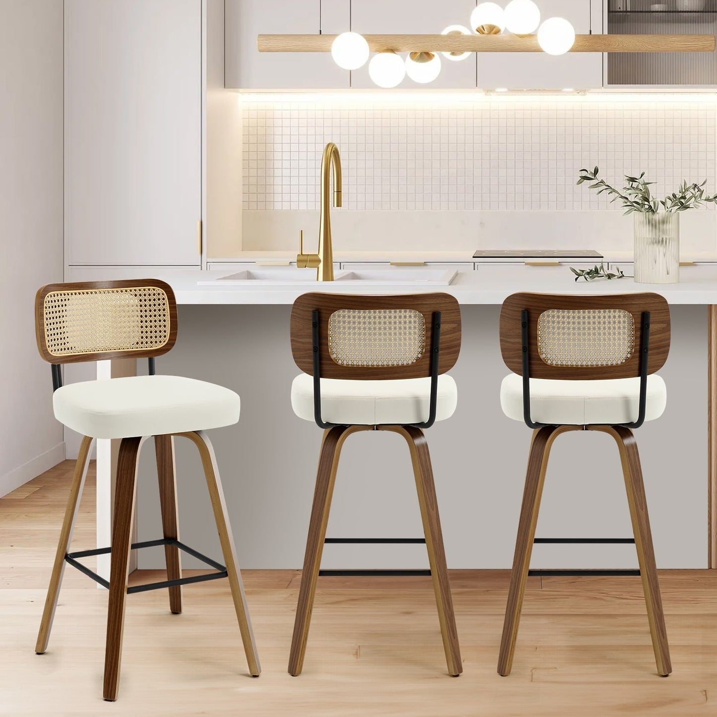 26/29 Swivel Bar Stools/ Counter Stools with Bentwood Legs