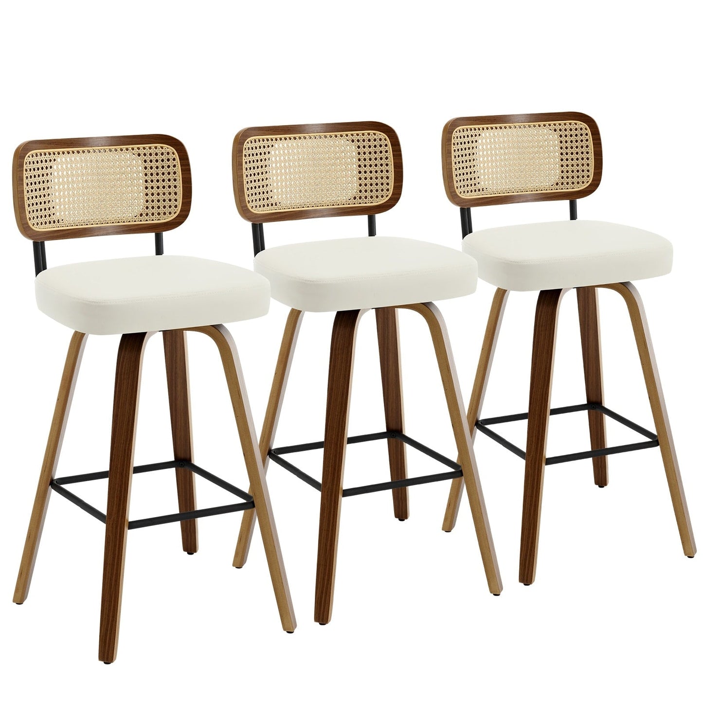 26/29 Swivel Bar Stools/ Counter Stools with Bentwood Legs