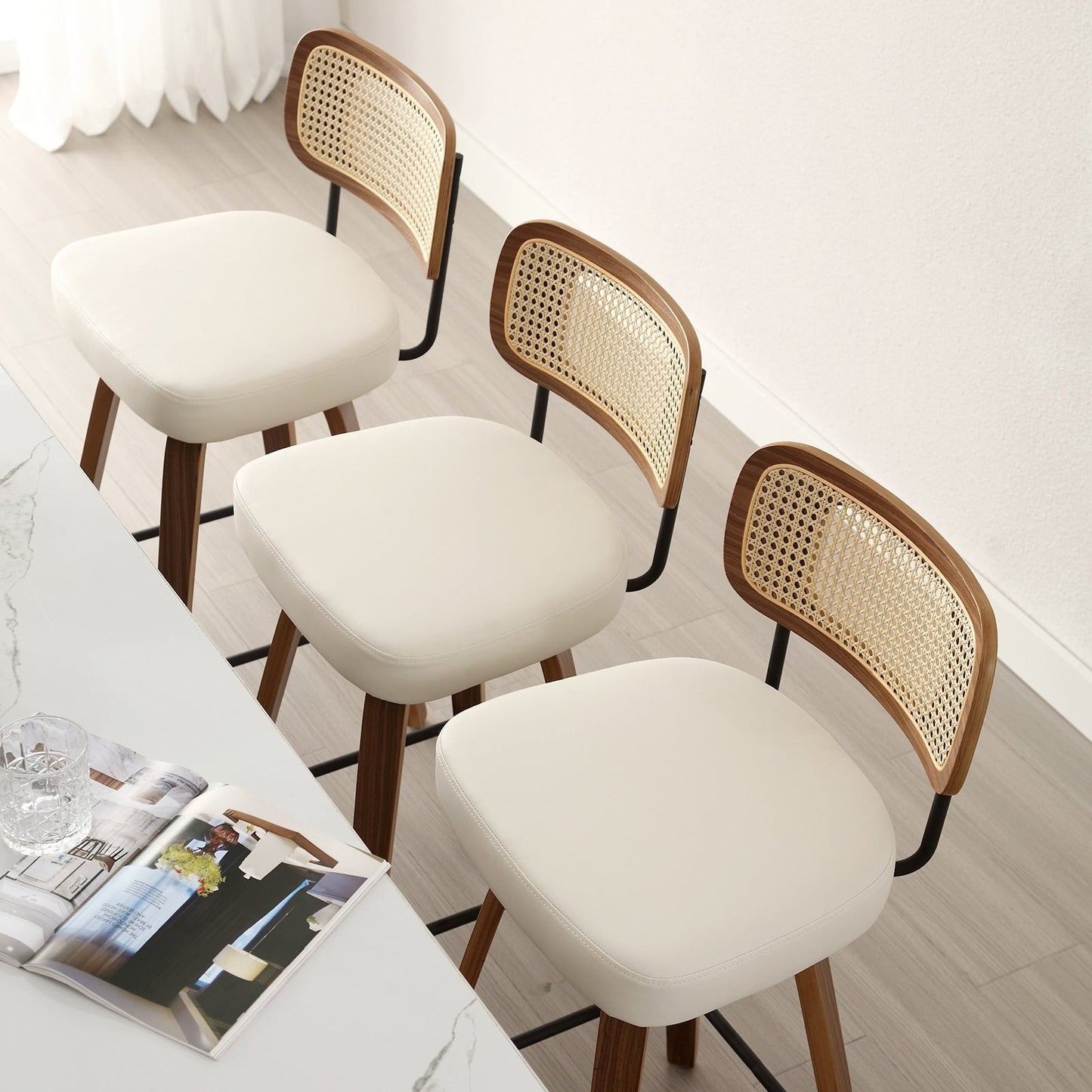 26/29 Swivel Bar Stools/ Counter Stools with Bentwood Legs