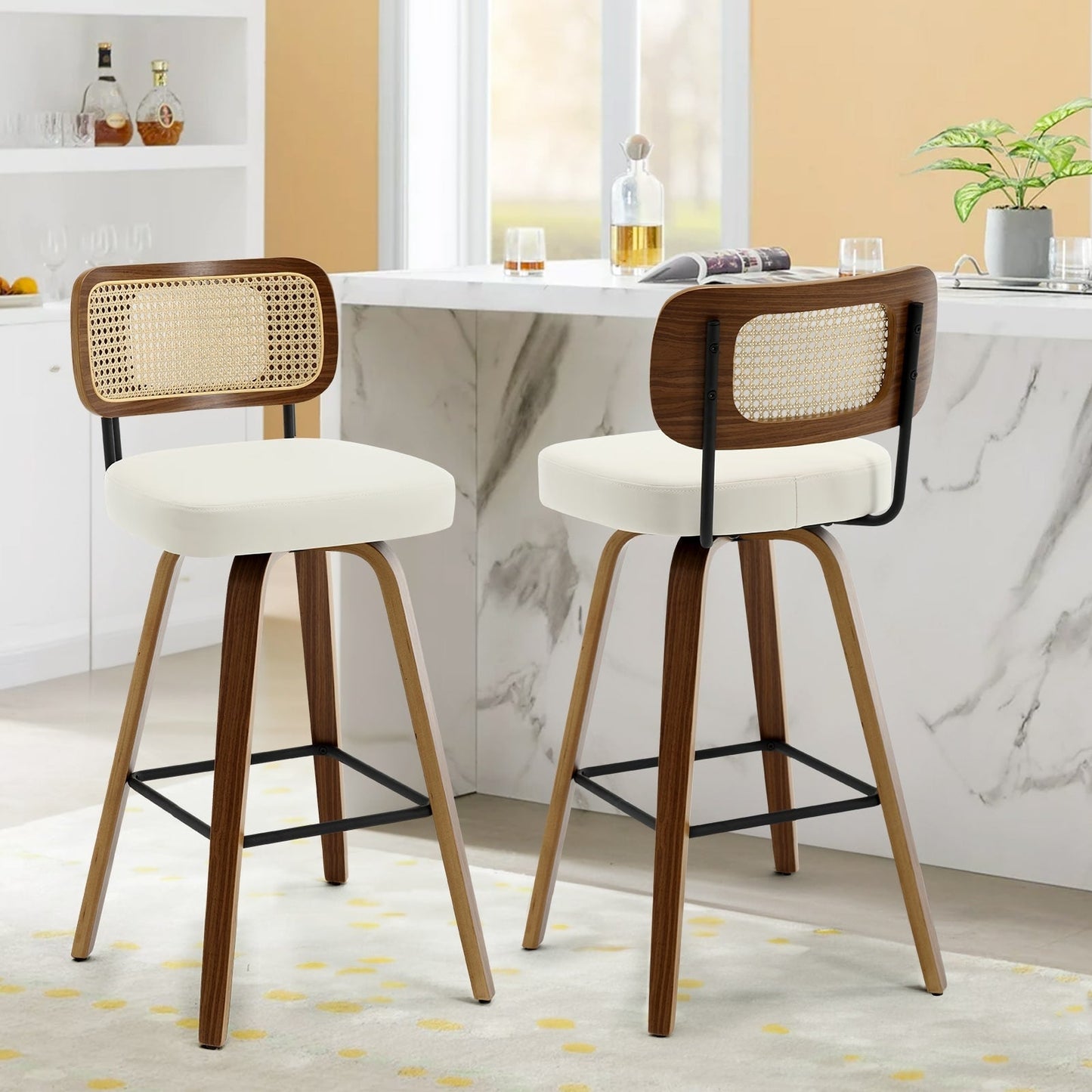 26/29 Swivel Bar Stools/ Counter Stools with Bentwood Legs