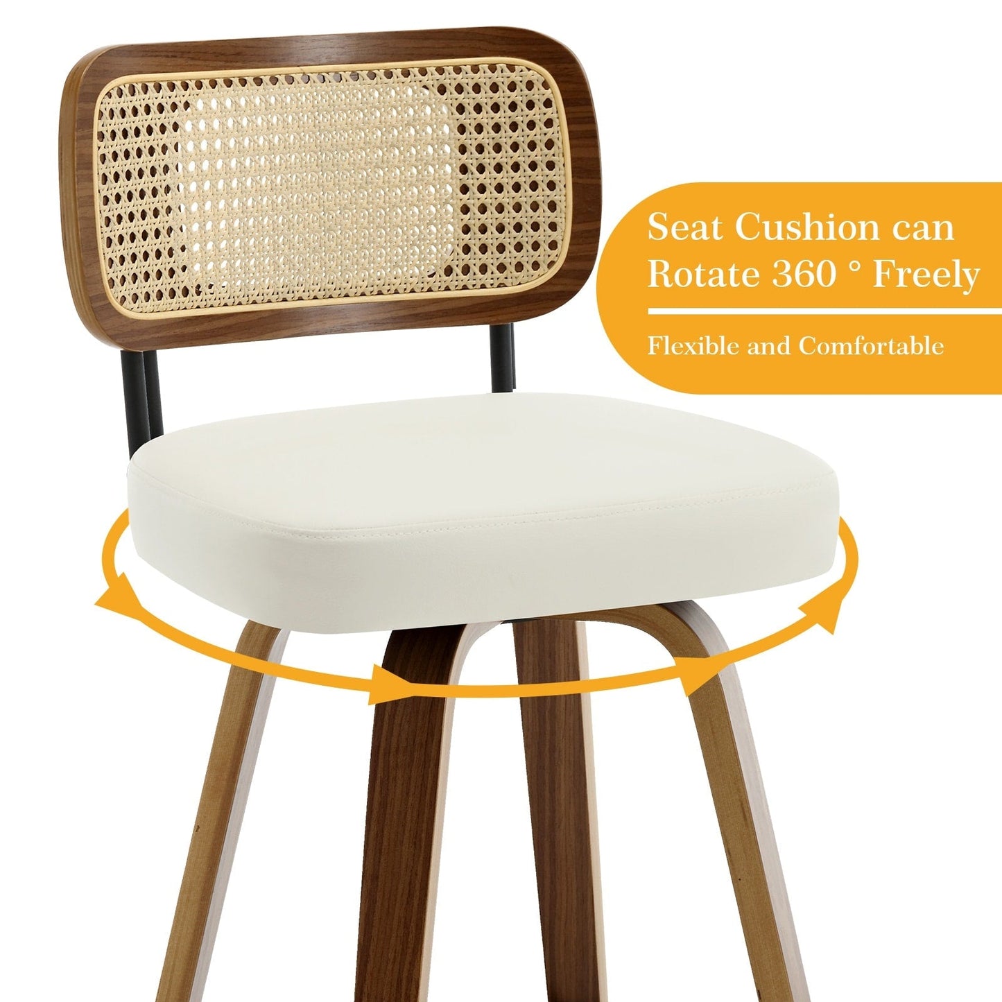 26/29 Swivel Bar Stools/ Counter Stools with Bentwood Legs