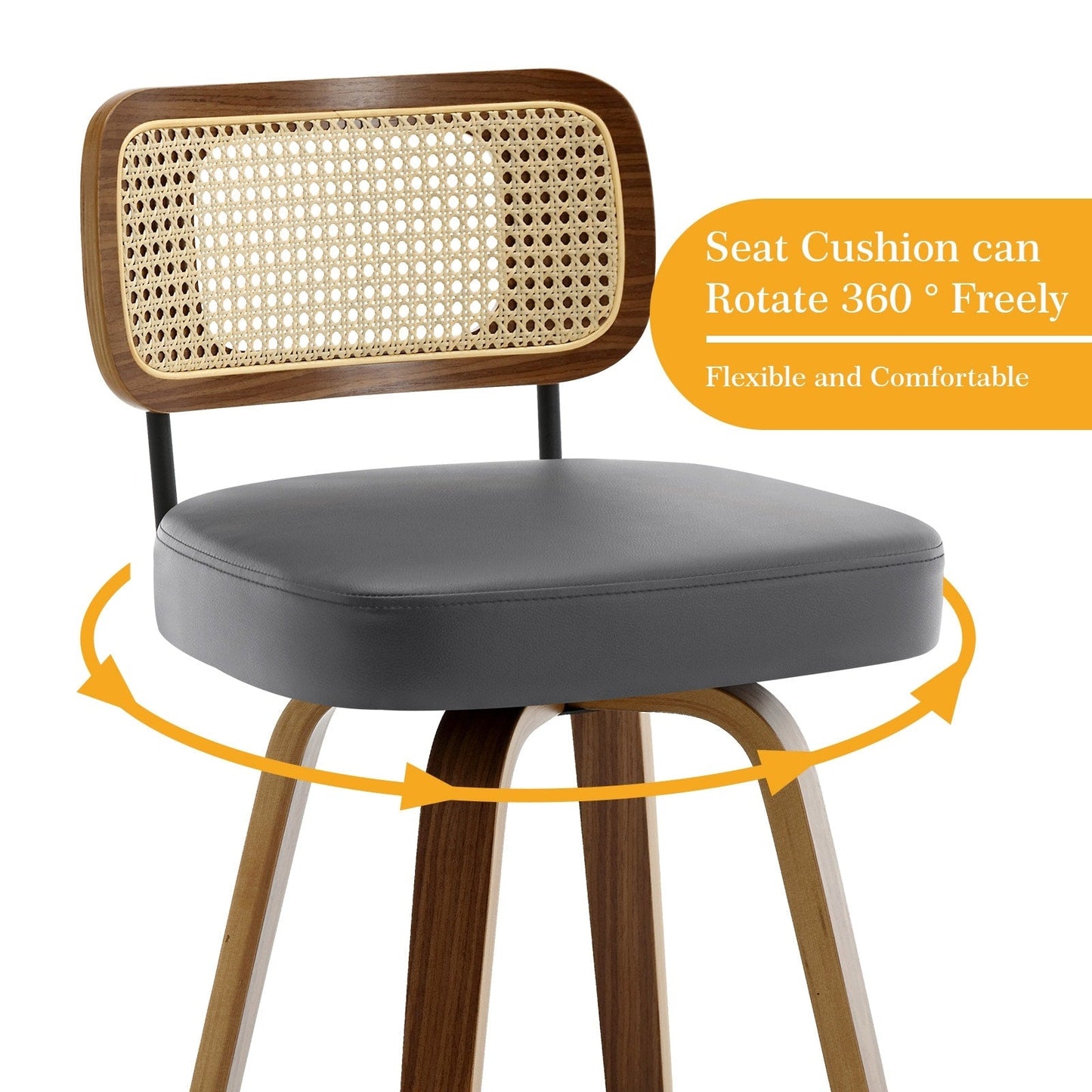26/29 Swivel Bar Stools/ Counter Stools with Bentwood Legs