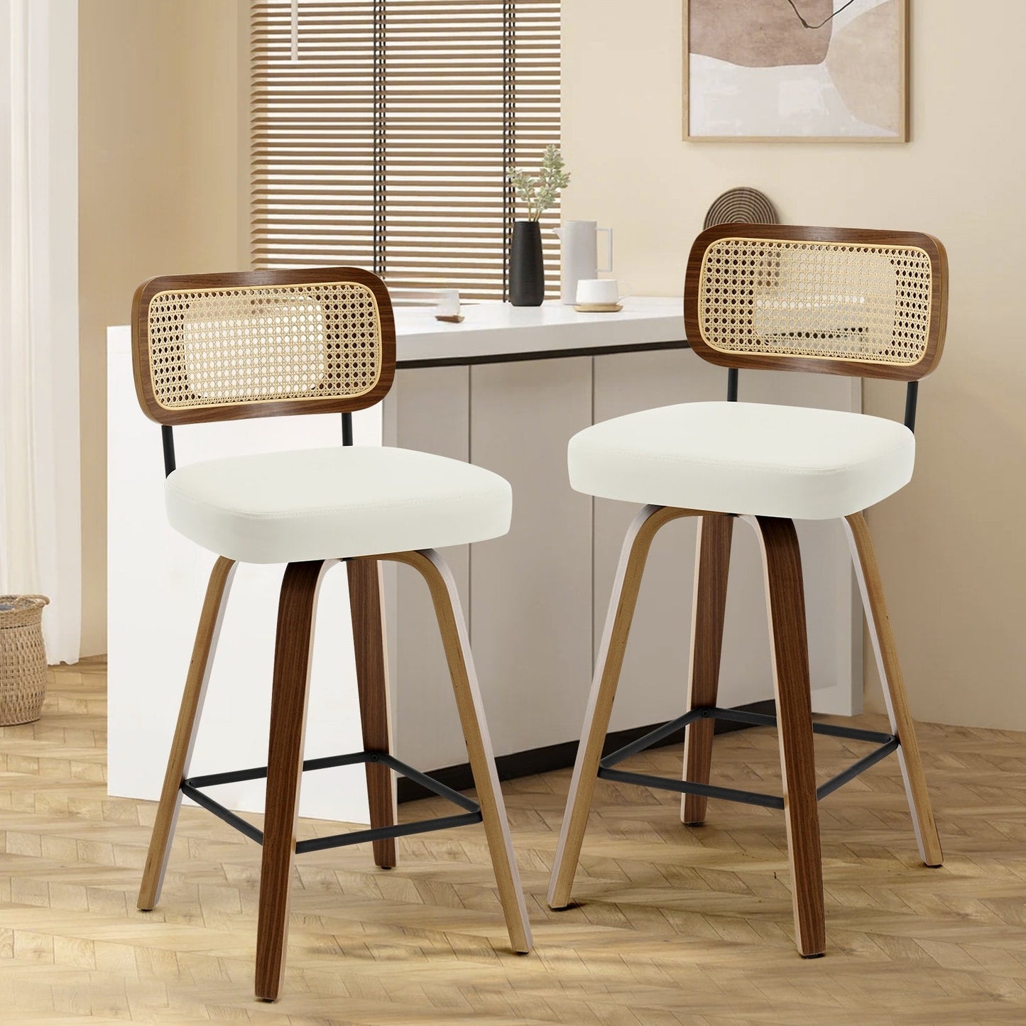 26/29 Swivel Bar Stools/ Counter Stools with Bentwood Legs