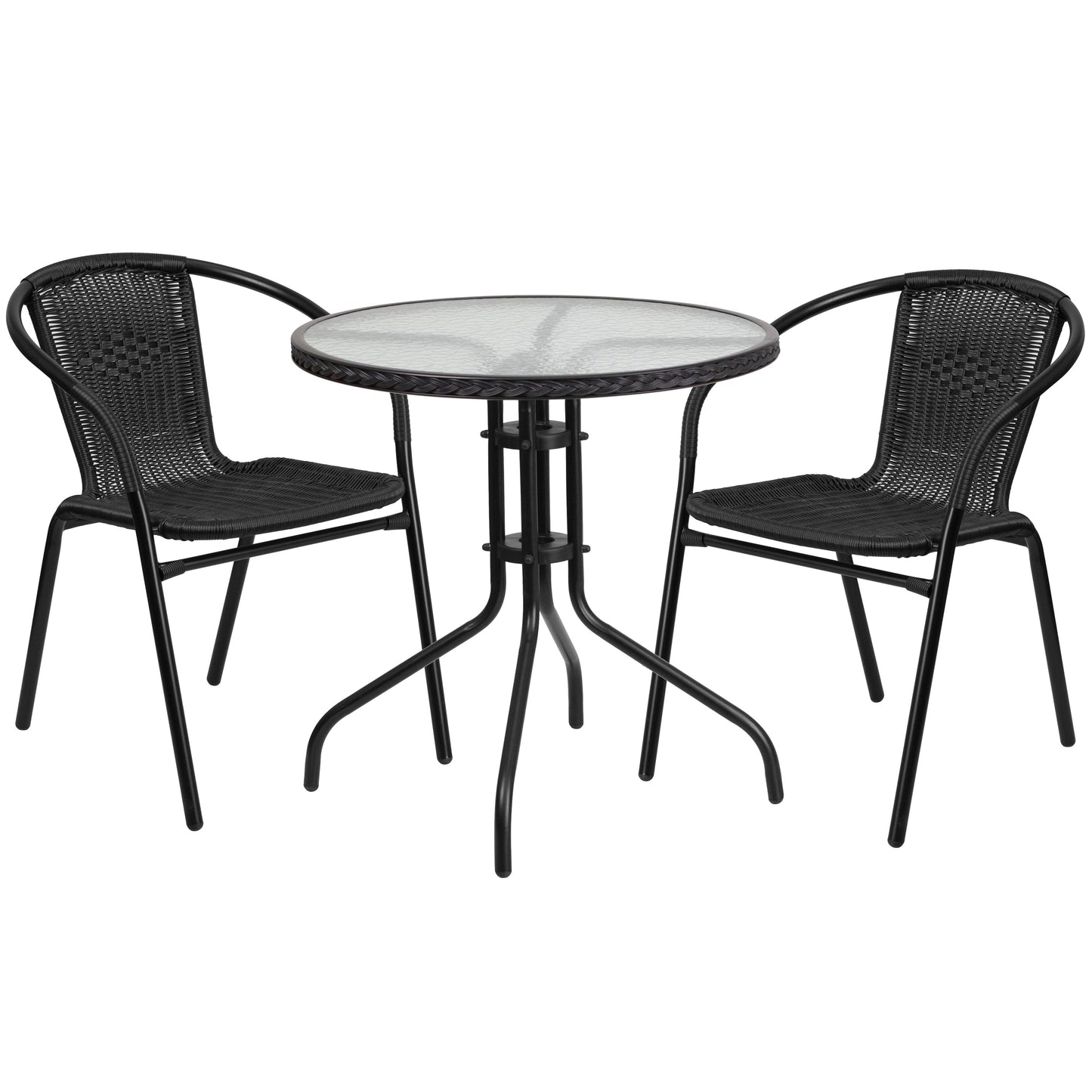 3-piece Outdoor Table/Chair Set - 28.75W x 28.75D x 28H