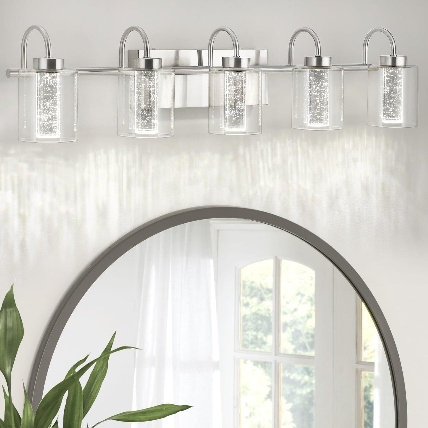 3/4/5/6 Light Brushed Nickel Bathroom Light Fixtures
