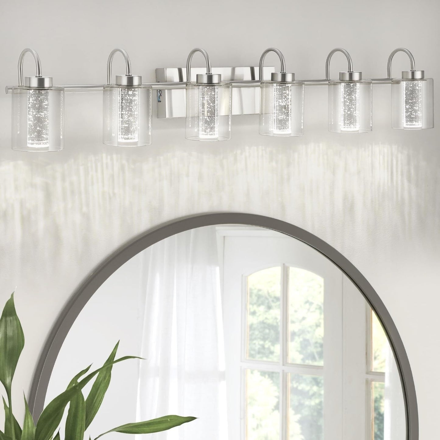 3/4/5/6 Light Brushed Nickel Bathroom Light Fixtures