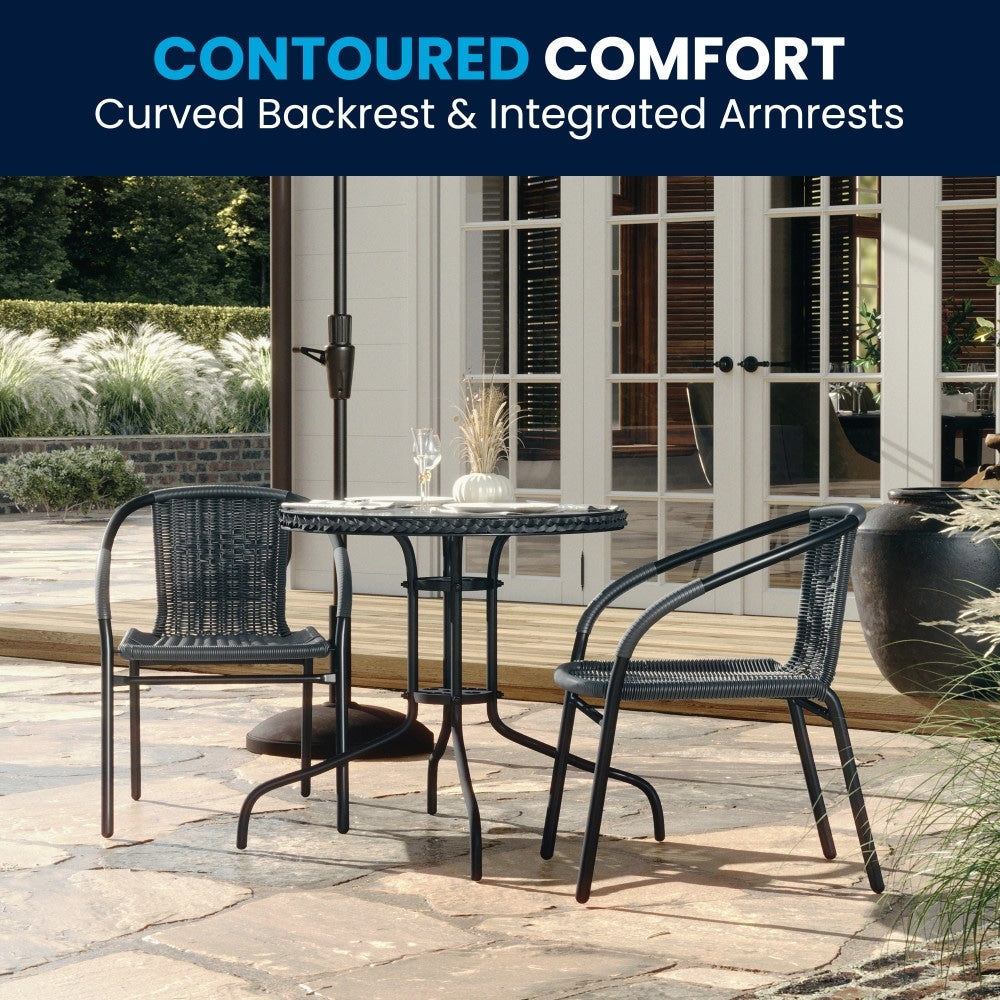 3-piece Outdoor Table/Chair Set - 28.75W x 28.75D x 28H