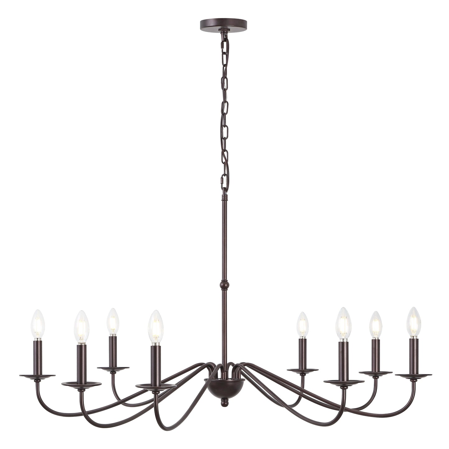 34.75 6-Light Iron LED Chandelier, by JONATHAN Y