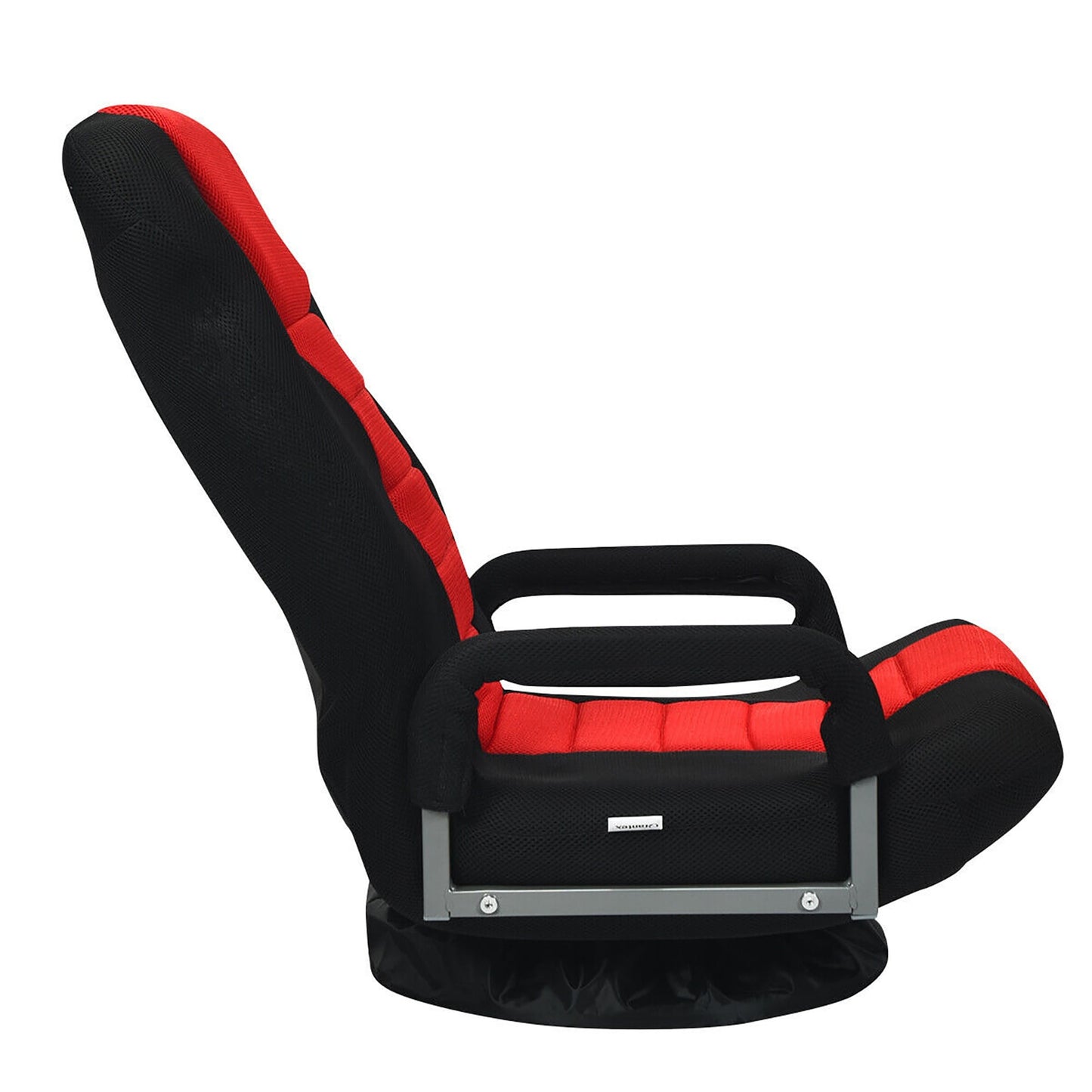 360-Degree Swivel Gaming Floor Chair with Foldable Adjustable Backrest