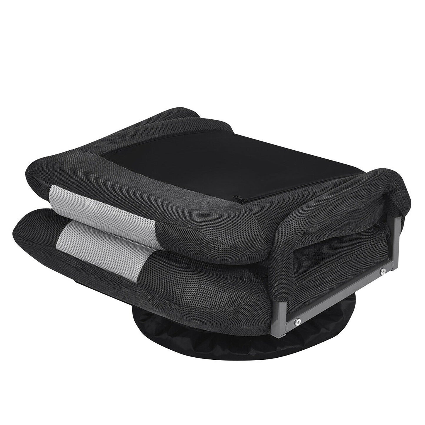 360-Degree Swivel Gaming Floor Chair with Foldable Adjustable Backrest