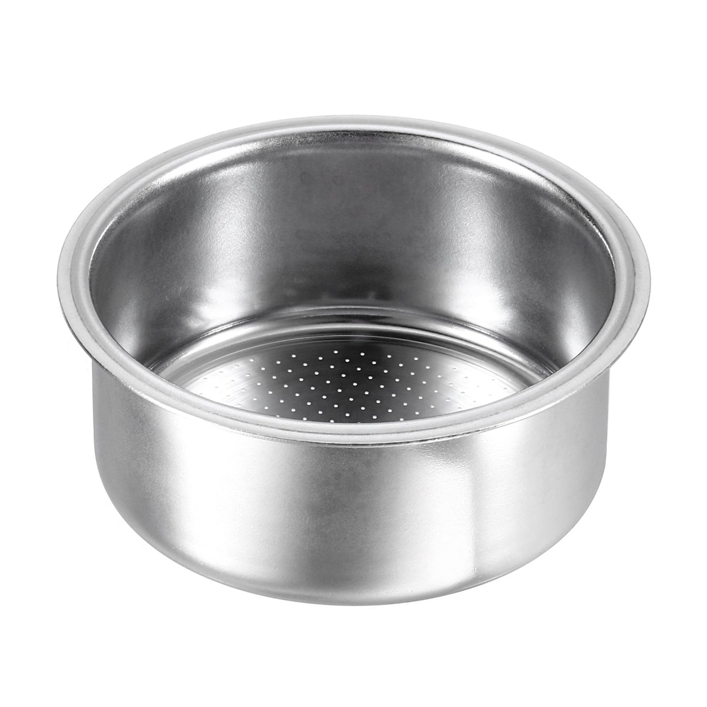 51mm Coffee Filter Basket, 2-Cup Stainless Steel Espresso Coffee Machine Bowl - Silver