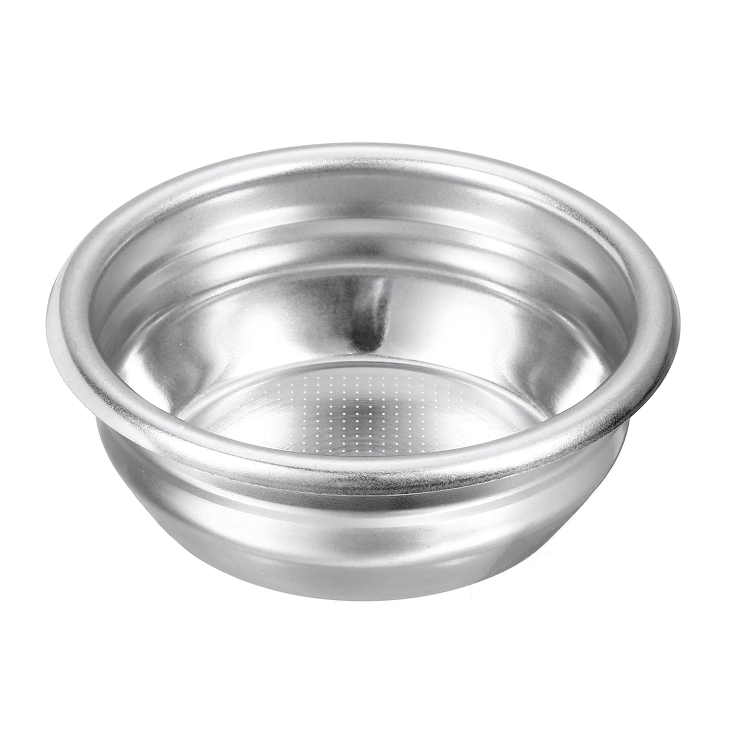 58mm Coffee Filter Basket, 2-Cup Stainless Steel Espresso Coffee Machine Bowl - Silver