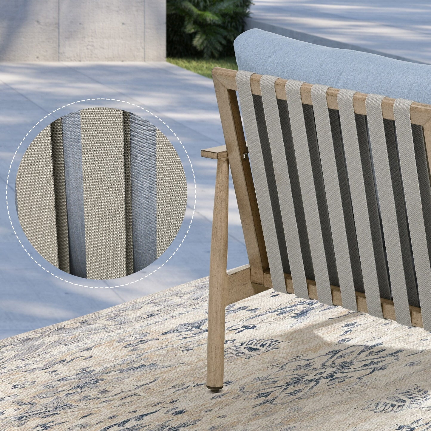 6-Piece Aluminum Patio Conversation Set, 3-Seat Outdoor Couch with Ottomans and Coffee Table