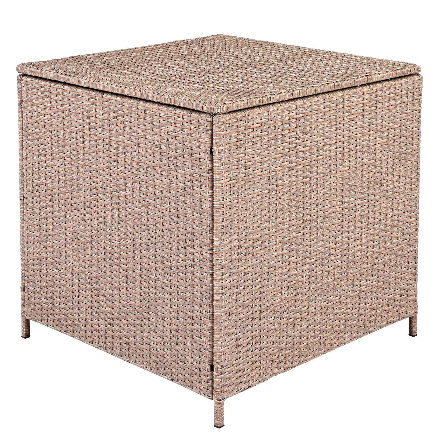 6-Piece PE Rattan Patio Sofa Set with Storage & Adjustable Seats