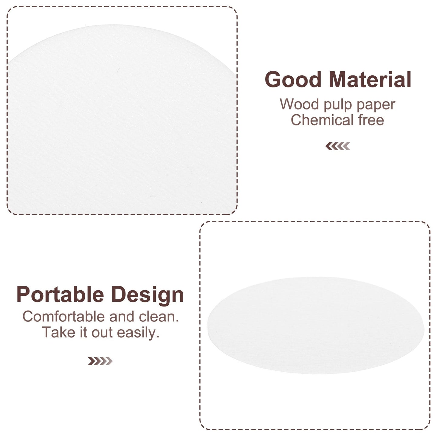 600Pcs Coffee Filters, Disposable Round Paper Filter for Home Office
