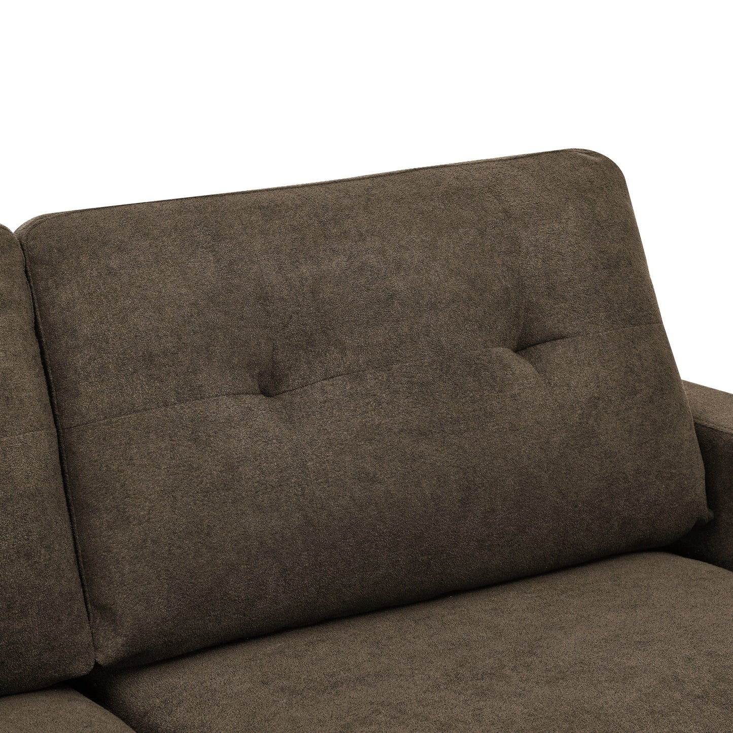 67.7 Wide Mid-Century Modern Upholstered Tufted Loveseat Sofa With Wooden Legs