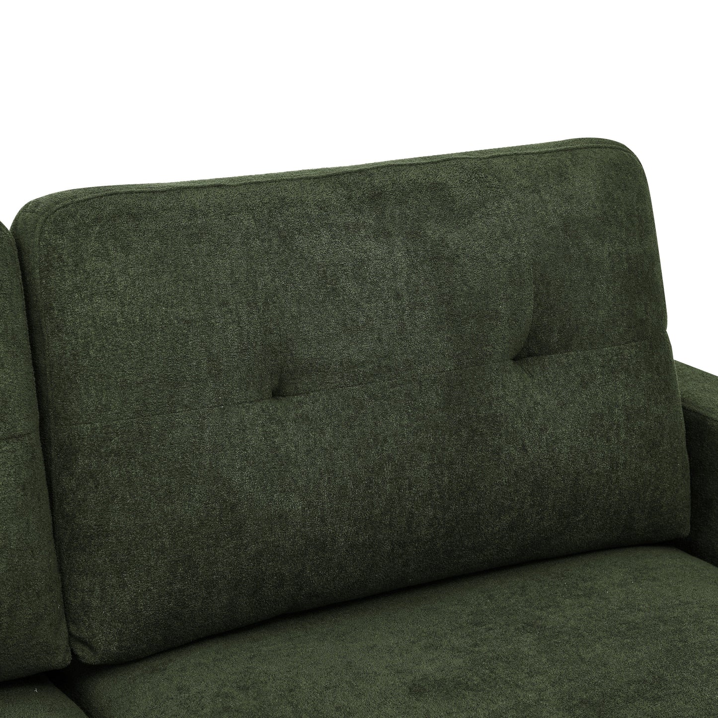 67.7 Wide Mid-Century Modern Upholstered Tufted Loveseat Sofa With Wooden Legs