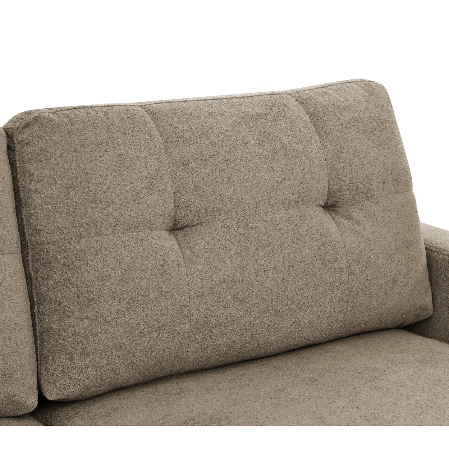 67.7 Wide Mid-Century Modern Upholstered Tufted Loveseat Sofa With Wooden Legs