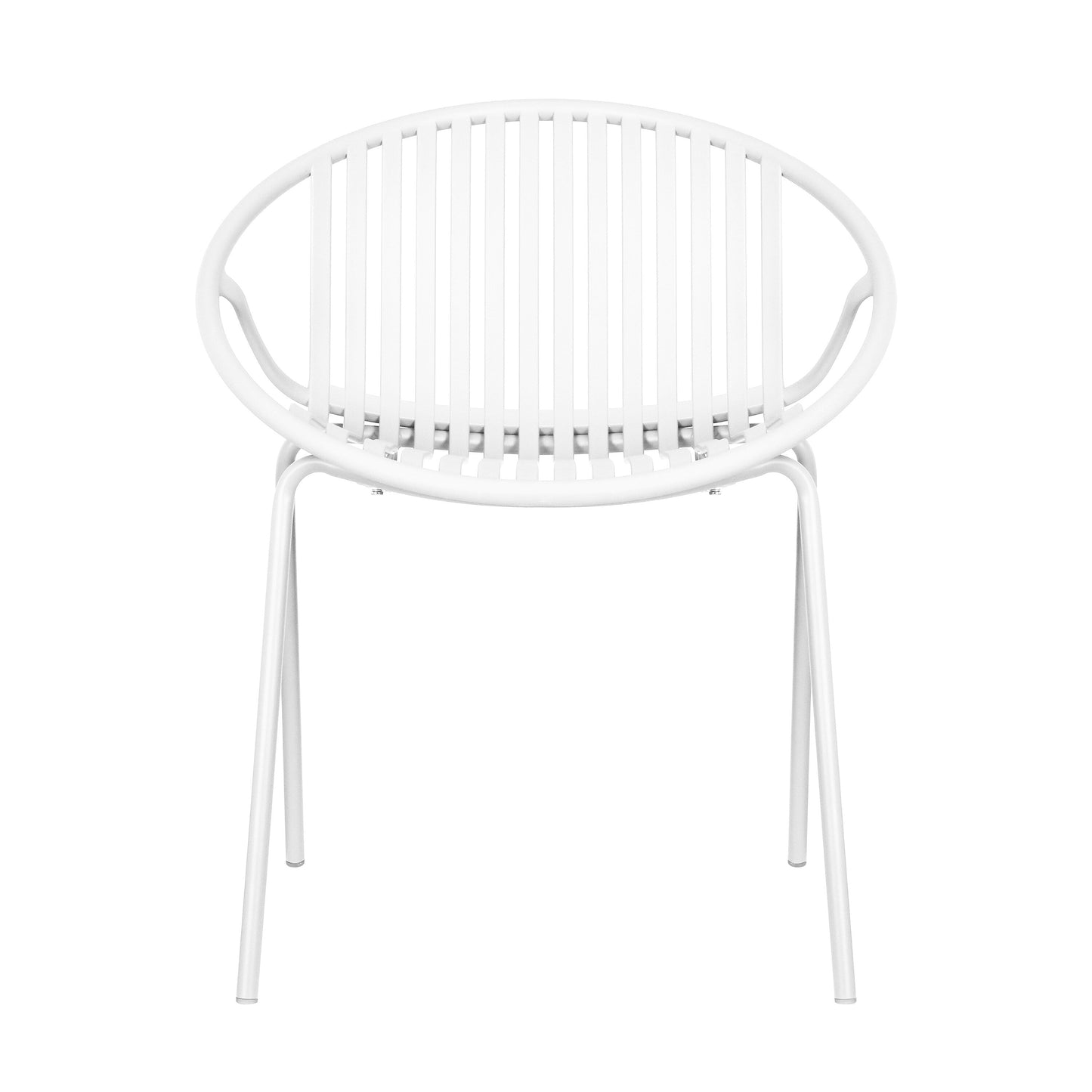 7 Pieces Outdoor Modern Dining Set with Stackable Chair, White