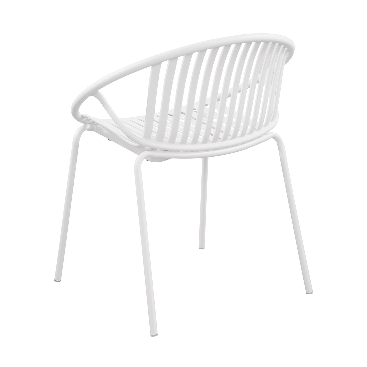 7 Pieces Outdoor Modern Dining Set with Stackable Chair, White