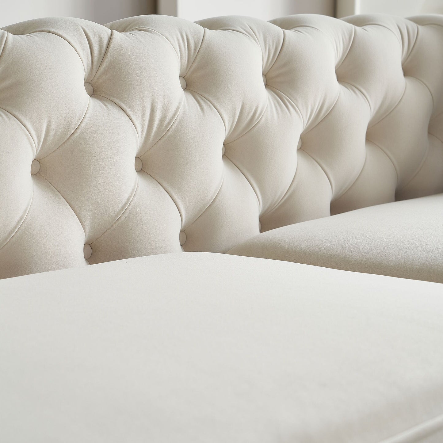 86'' W Luxury Modern Tufted Sofa with 2pcs of toss pillows for Living Room ,Bedroom