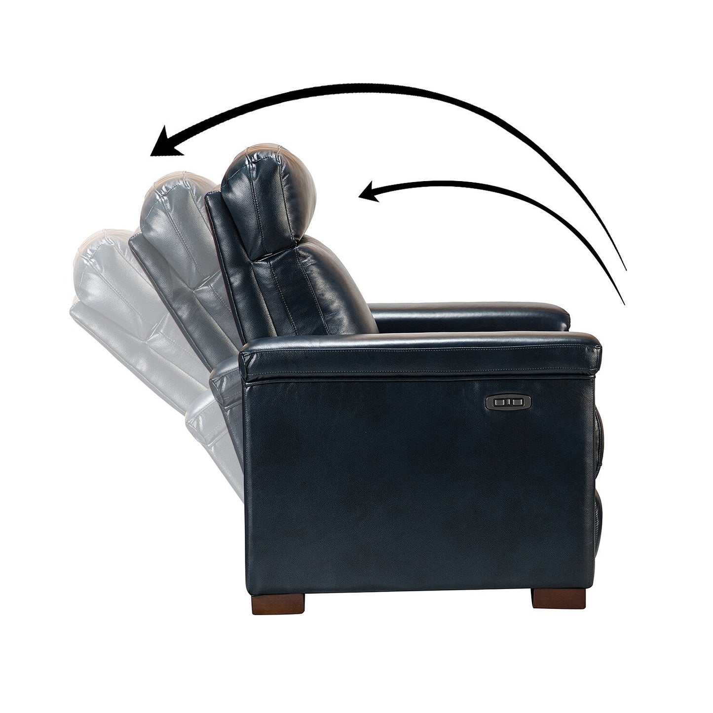 Alicia 34.65 Wide Contemporary Classic Genuine Leather Power Recliner With USB Port (Set of 2)