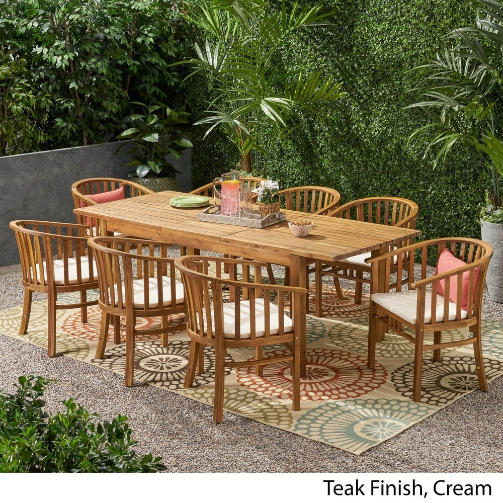 Alondra Acacia Wood Dining Set by Christopher Knight Home