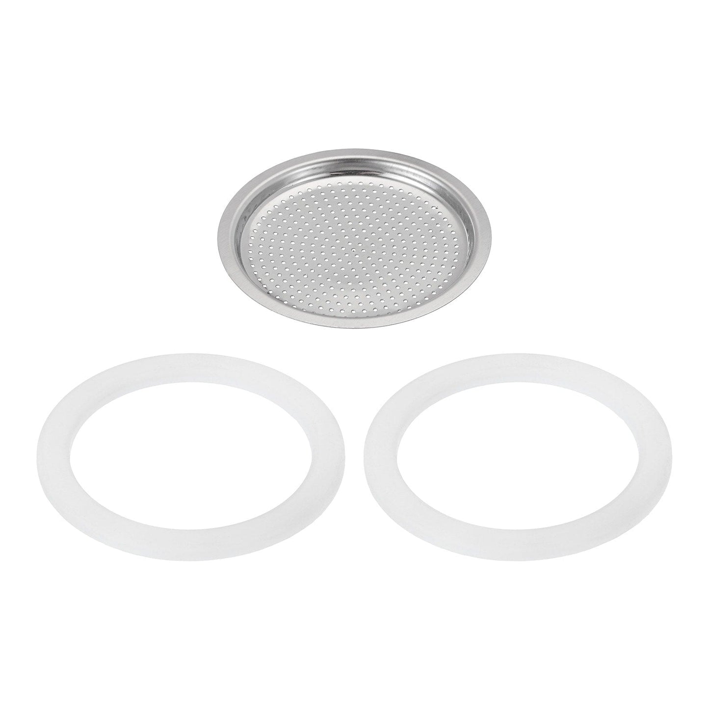 Aluminium Filter Replacement 57x49x4.5mm for 4-Cup Use Mocha Coffee Maker Pot - Silver