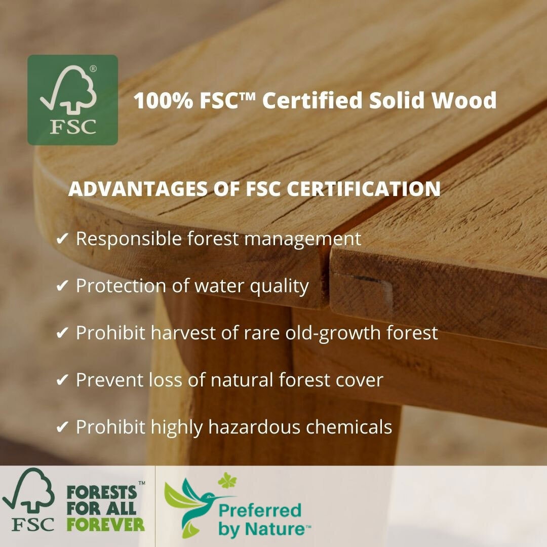 Amazonia Camille FSC Certified Wood Outdoor Patio Dining Set