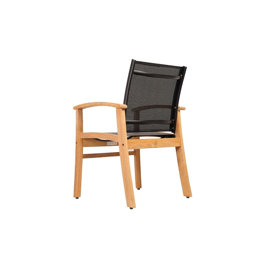 Amazonia Teak 9pc Outdoor Patio Luna Wood Dining Set - 9 Piece
