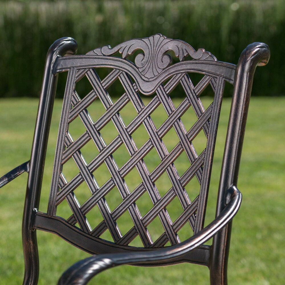 Arlana Outdoor 5-piece Aluminum Bar Set with Umbrella Hole by Christopher Knight Home - N/A