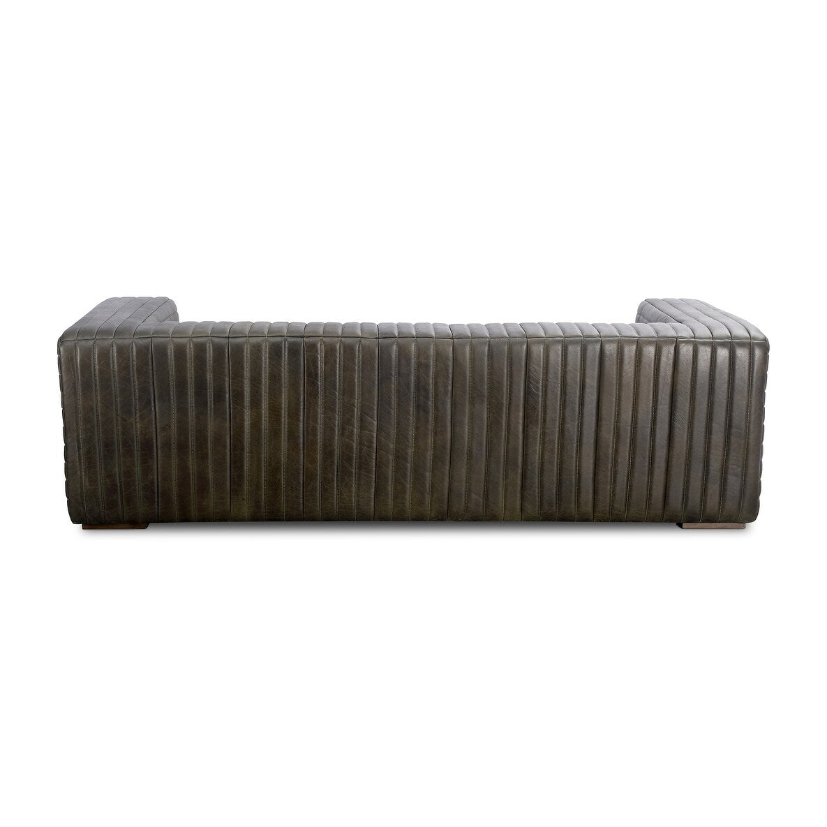 Aurelle Home Caolo Modern Channel-Stitched Leather Sofa