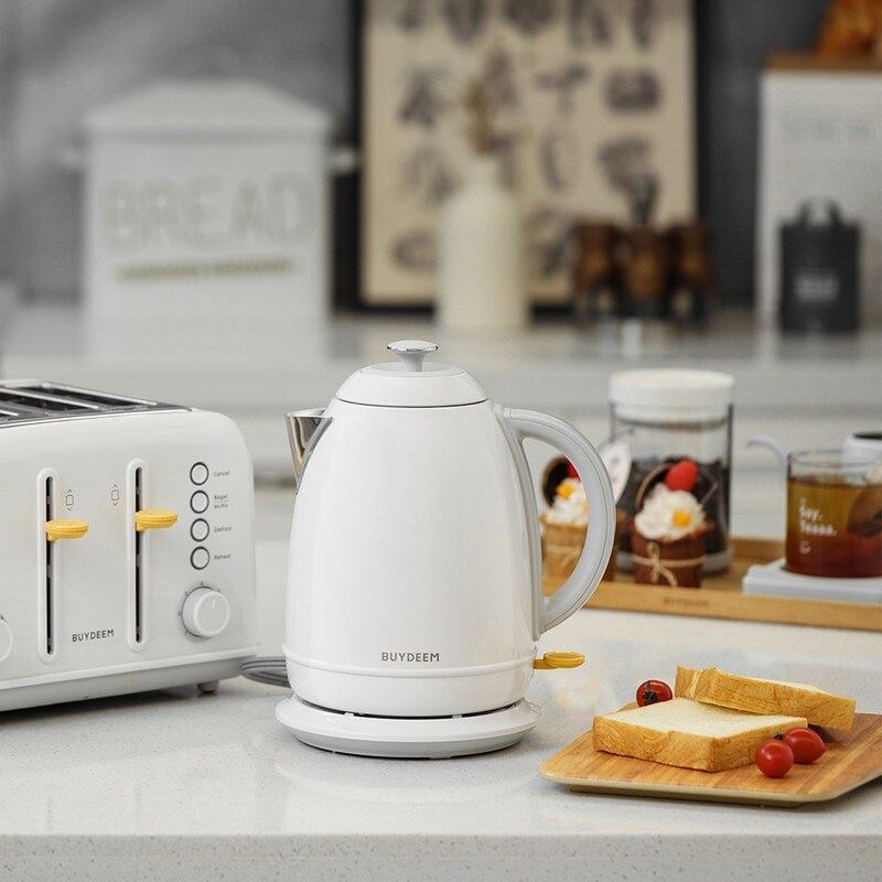 BUYDEEM 1.7L Stainless Steel Electric Tea Kettle with Auto Shut-Off and Boil Dry Protection