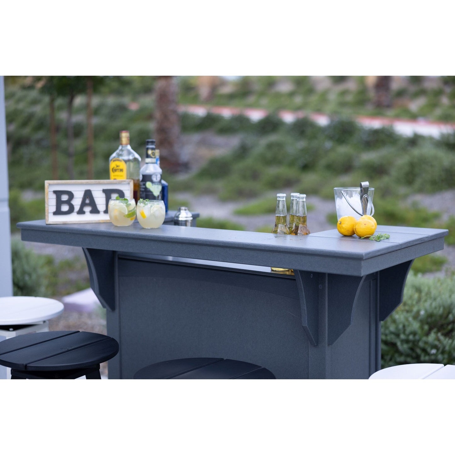LuXeo Bailey-Cabo Serving Bar Counter, 3-Piece Set