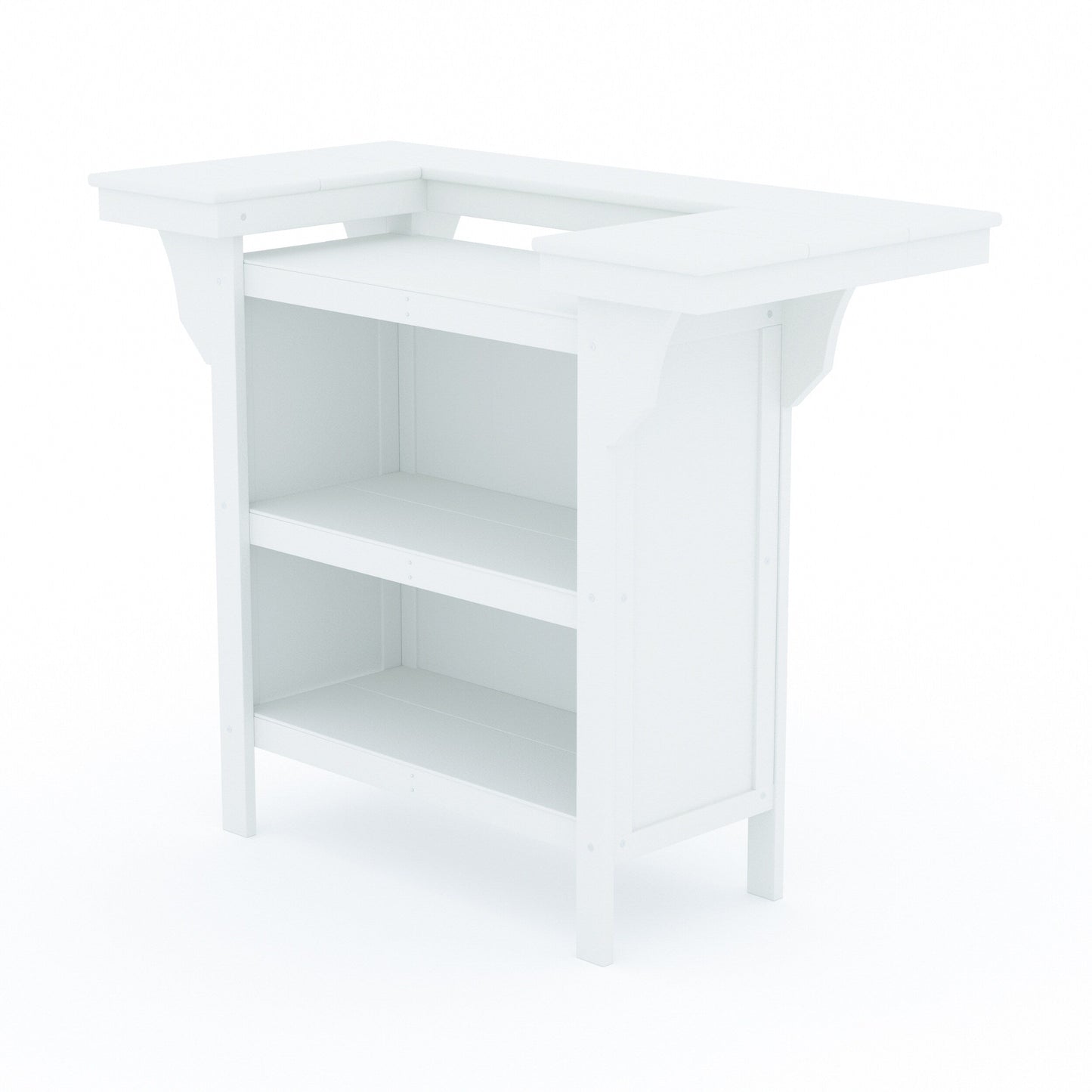 LuXeo Bailey-Cabo Serving Bar Counter, 3-Piece Set