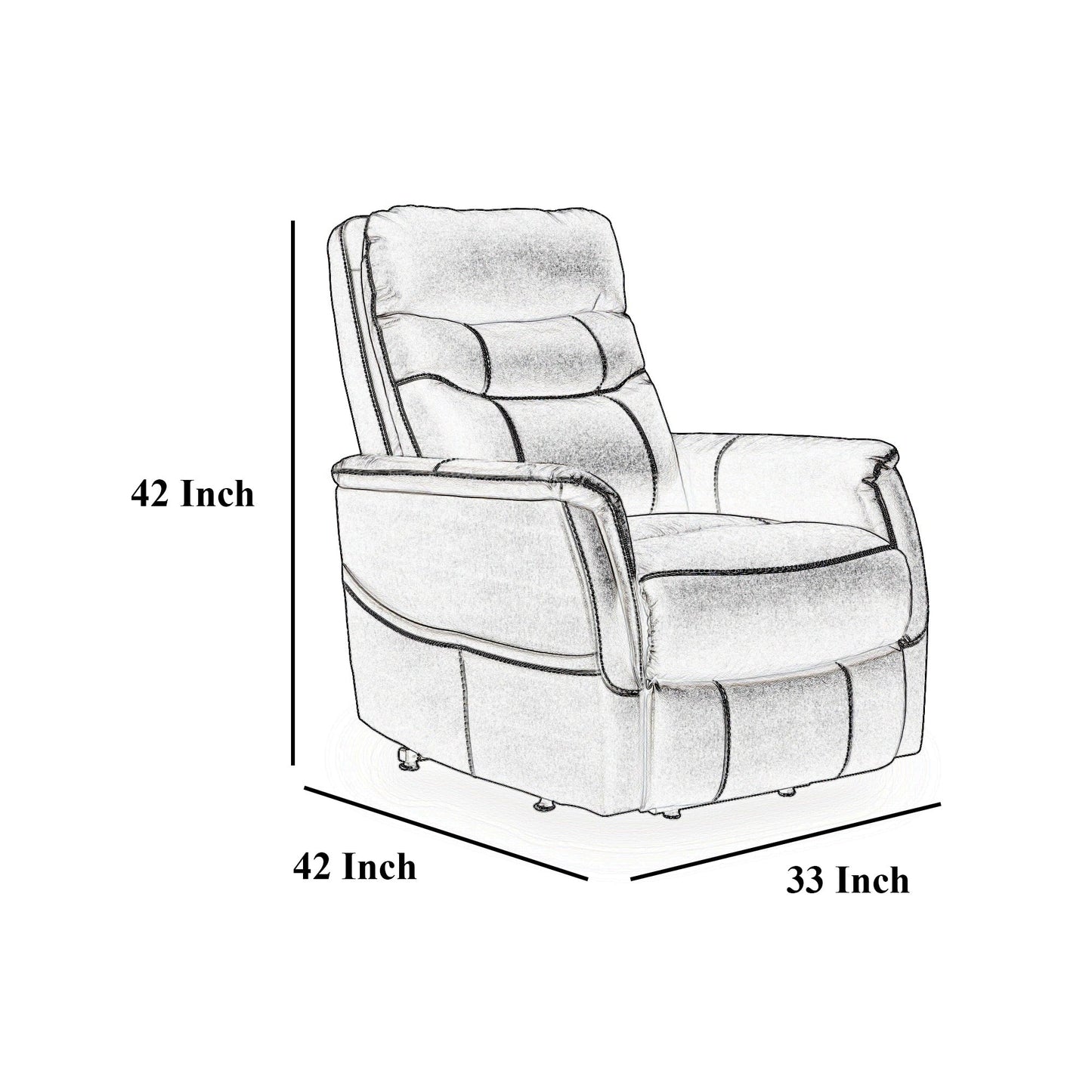 Barrett Power Lift Recliner Chair, Navy Blue Faux Leather, Pillow Back