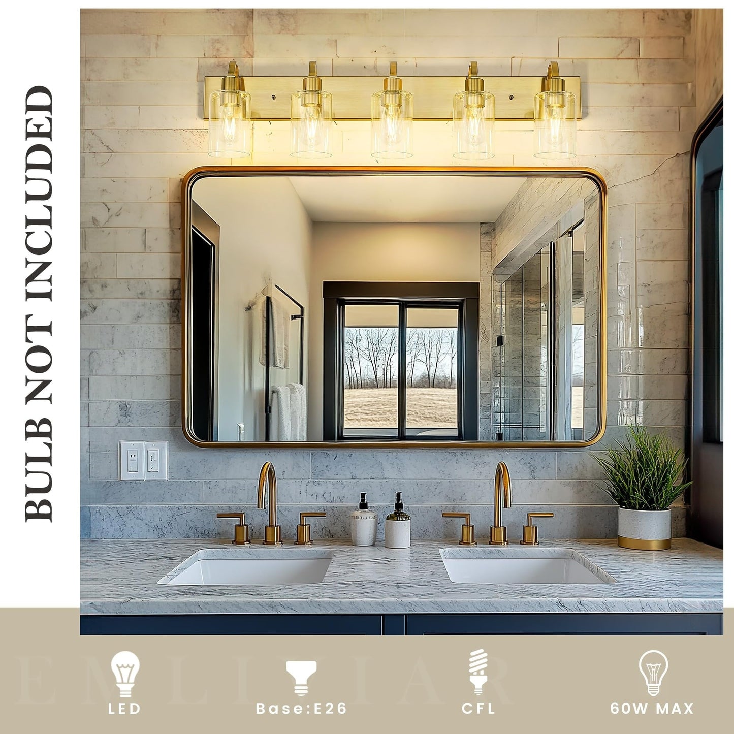 Bathroom Vanity Light Fixtures - Farmhouse Wall Light for Bathroom