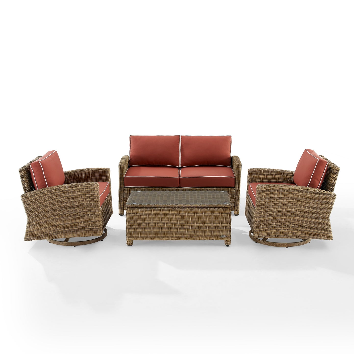 Crosley Bradenton 4Pc Swivel Rocker Conversation Set